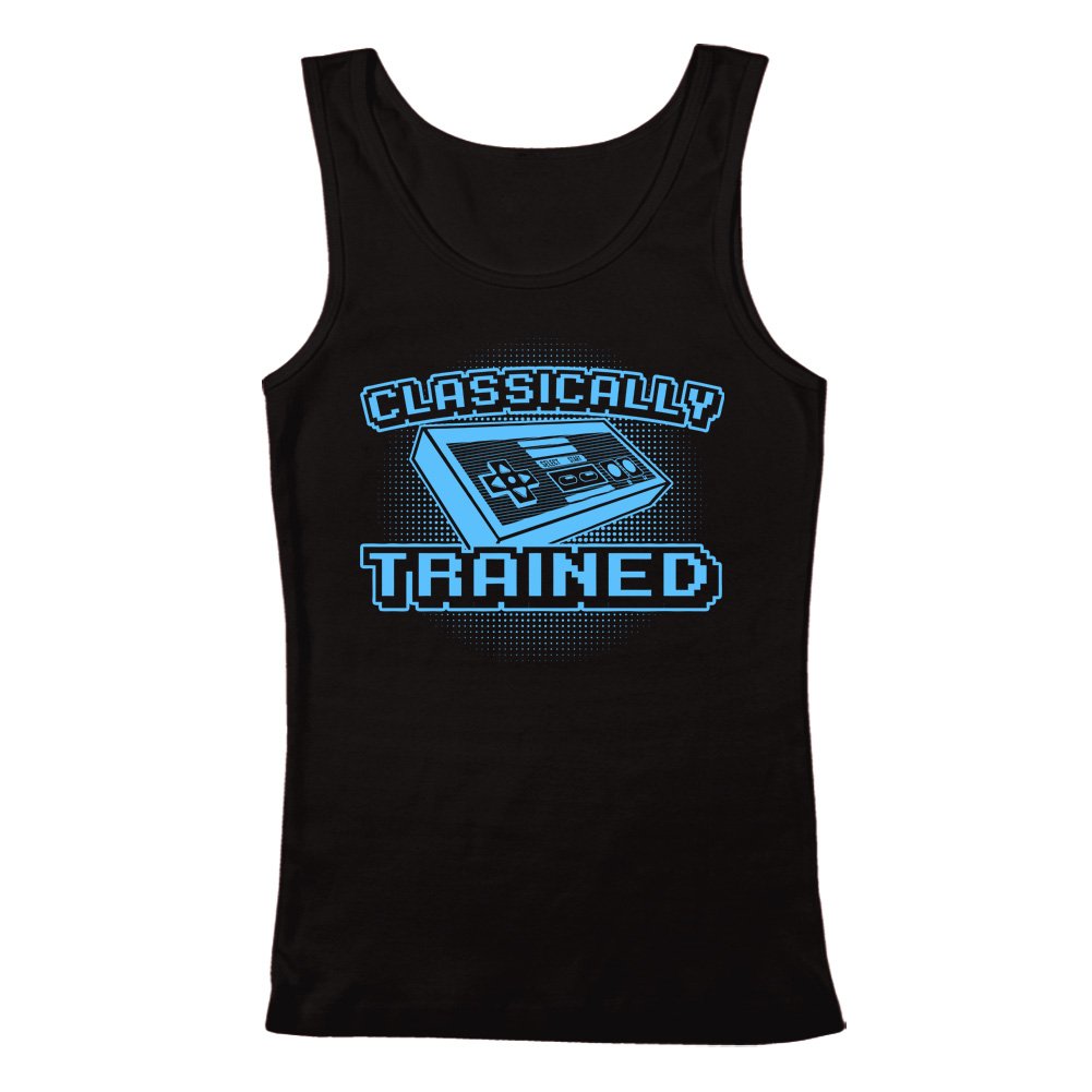 Classically Trained Gamer Men's Tank Top - Geek Teez Comfortable Cotton Sleeveless Shirt for Gaming, Cosplay & Casual Wear
