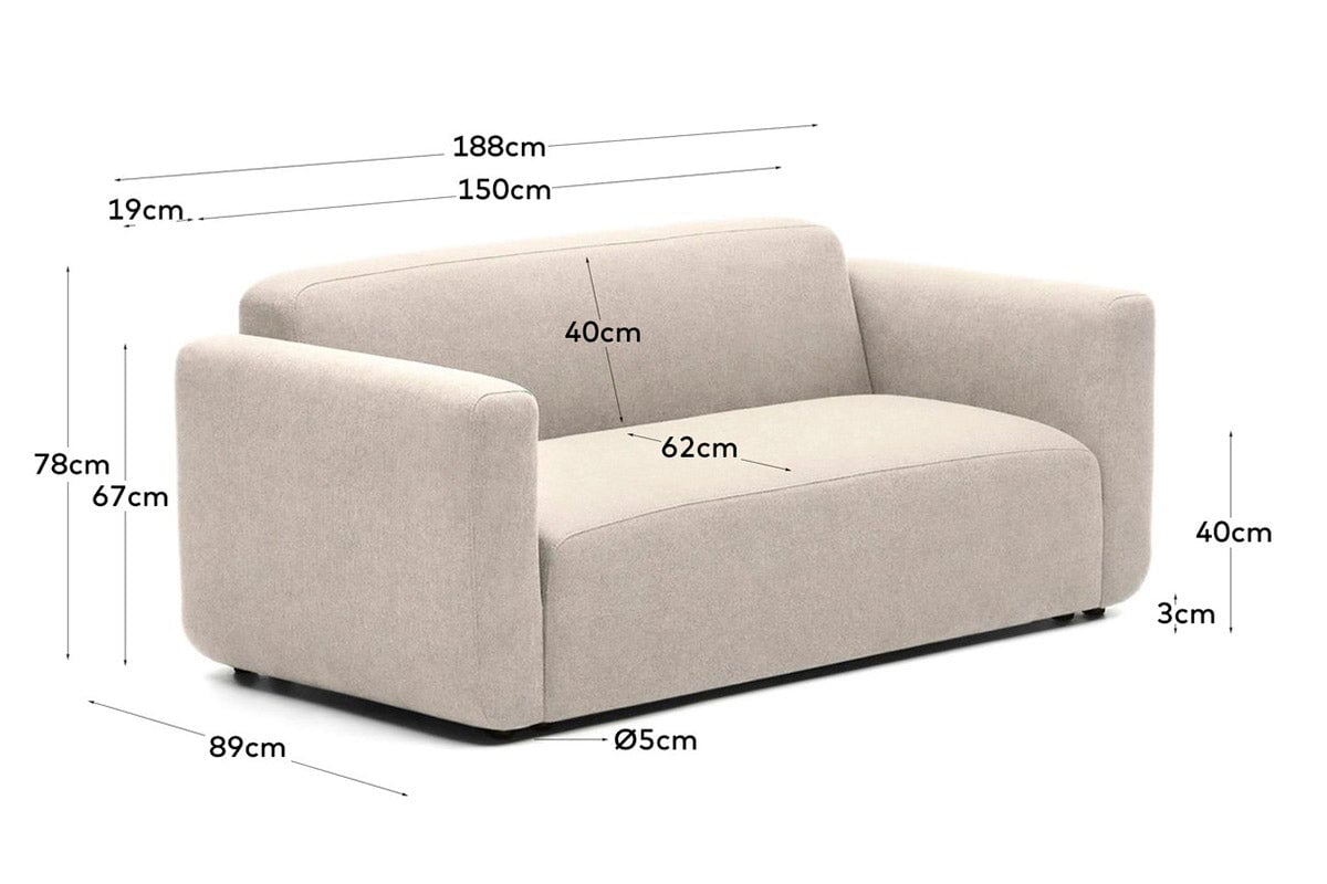 Comfortable and Stylish Neom 2-Seater Sofa - Perfect for Living Room, Small Spaces, and Apartments