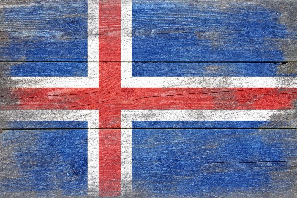 Lantern Press Rustic Iceland Country Flag Wall Art - 12x18 Wrapped Canvas Print, Nordic Home Decor for Living Room, Bedroom & Office