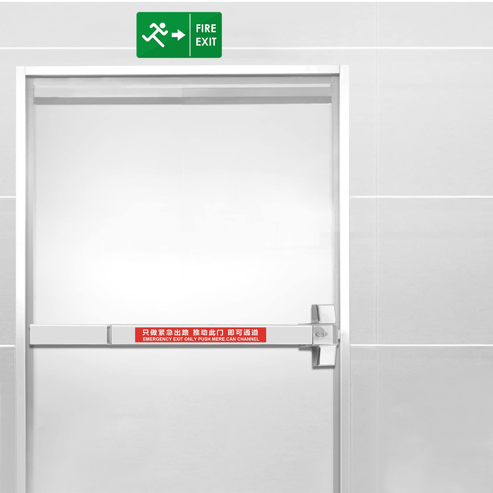 Stainless Steel Commercial Emergency Exit Door Push Bar - Panic Exit Device for Safety & Security | Heavy-Duty Door Bar Lock for Schools, Hospitals & Office Buildings