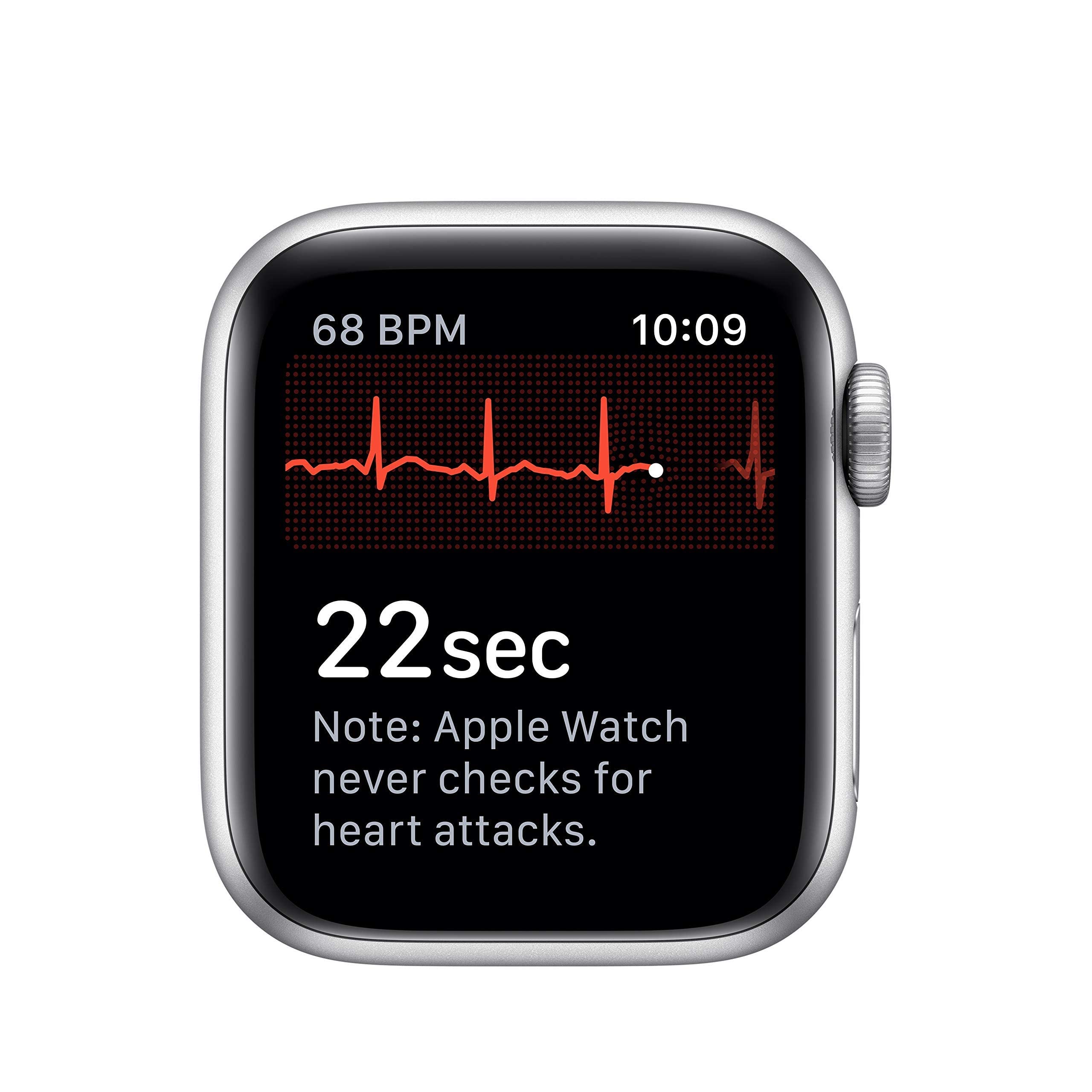 Refurbished Apple Watch Series 5 GPS + Cellular 40mm - Silver Aluminum Case with White Sport Band | Smart Fitness Tracker, Heart Rate Monitor & Water Resistant for Running, Swimming & Daily Use