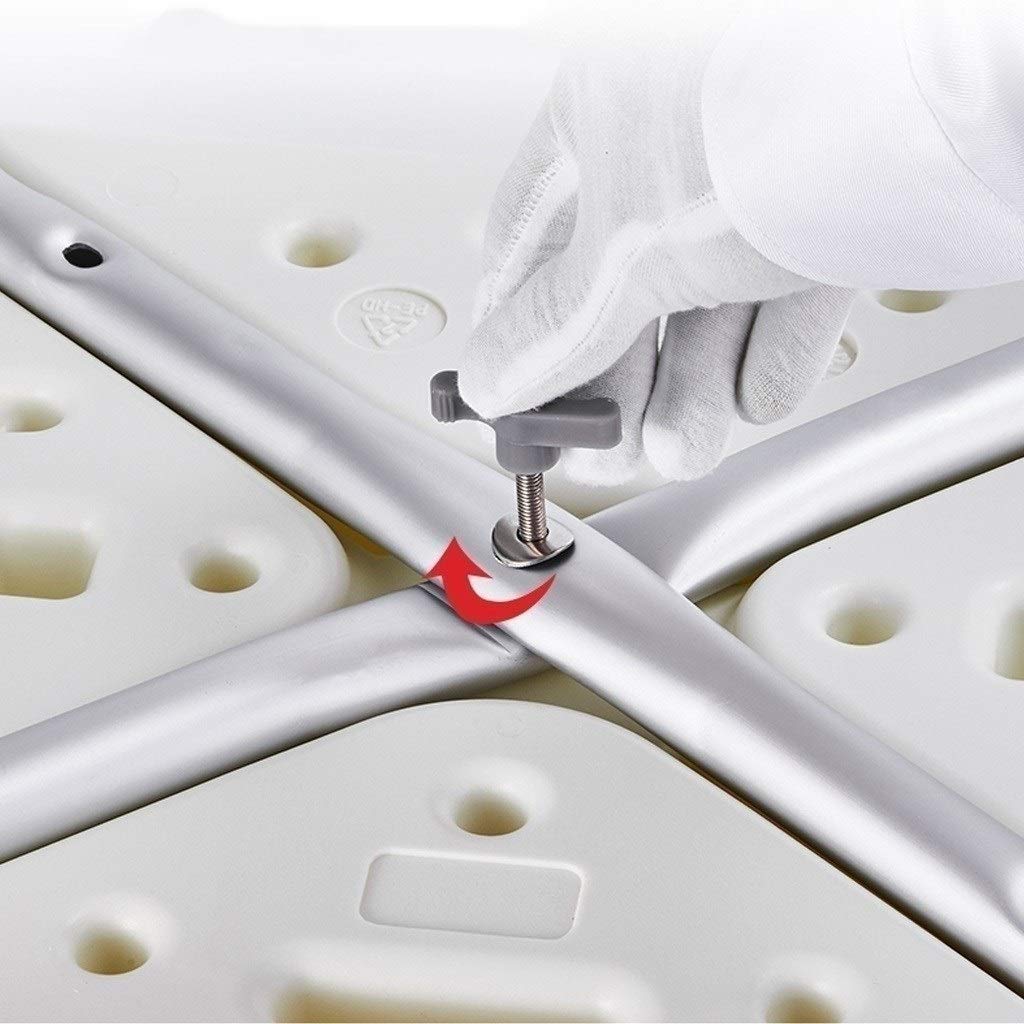 Adjustable Shower Chair with Arms & Back - Removable Bath Stool for Elderly, Disabled & Seniors - Tool-Free Assembly, Non-Slip Feet - Perfect for Spa, Bathtub & Bathroom Safety (White) - Ideal for Assisted Living, Post-Surgery Recovery & Daily Hygiene Care