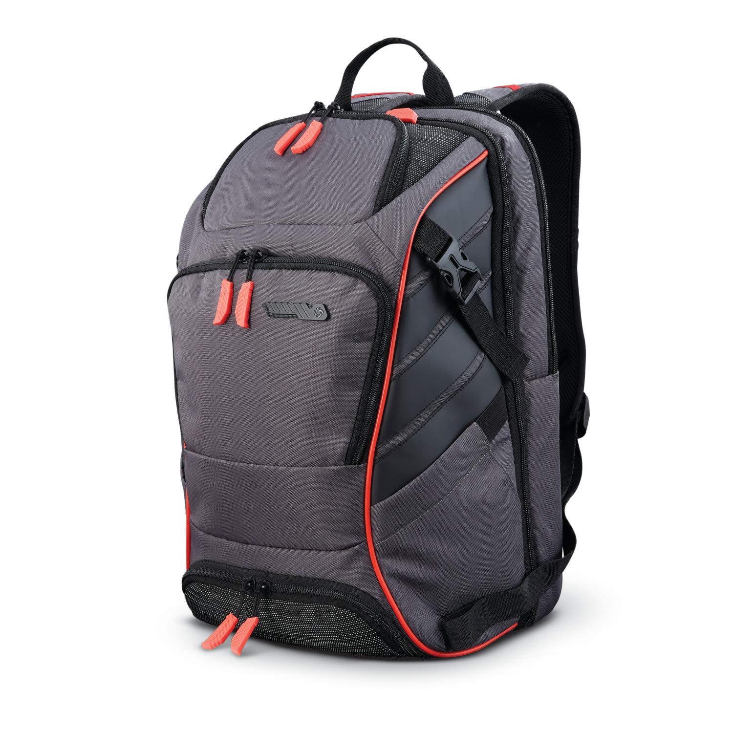 Samsonite Remagg Backpack 23L - Durable Laptop Backpack with USB Charging Port, Anti-Theft Design for Men & Women - Perfect for Travel, Work & School (Code Red, Hustle Series)