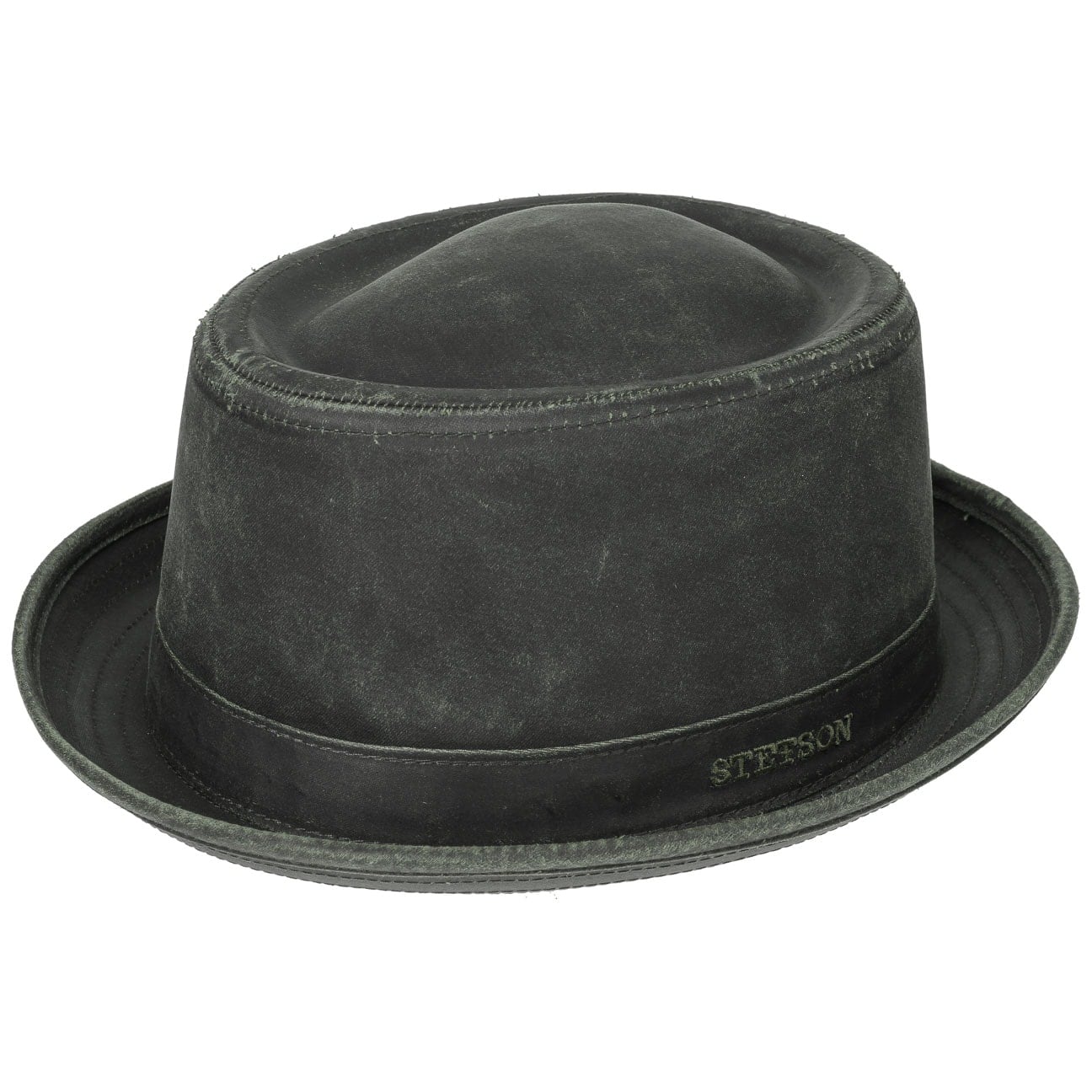 Stetson Odenton Pork Pie Cloth Hat for Men - Classic Wool Fedora Style Dress Hat for Casual & Formal Wear - Perfect for Jazz Clubs, Weddings, and Vintage Fashion