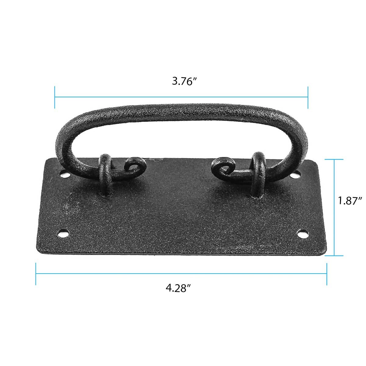 Black Wrought Iron Drawer Bail Pulls 4.4 Inch - Cabinet Hardware with Mounting Screws for Kitchen, Bathroom & Furniture Renovation | Renovators Supply Manufacturing