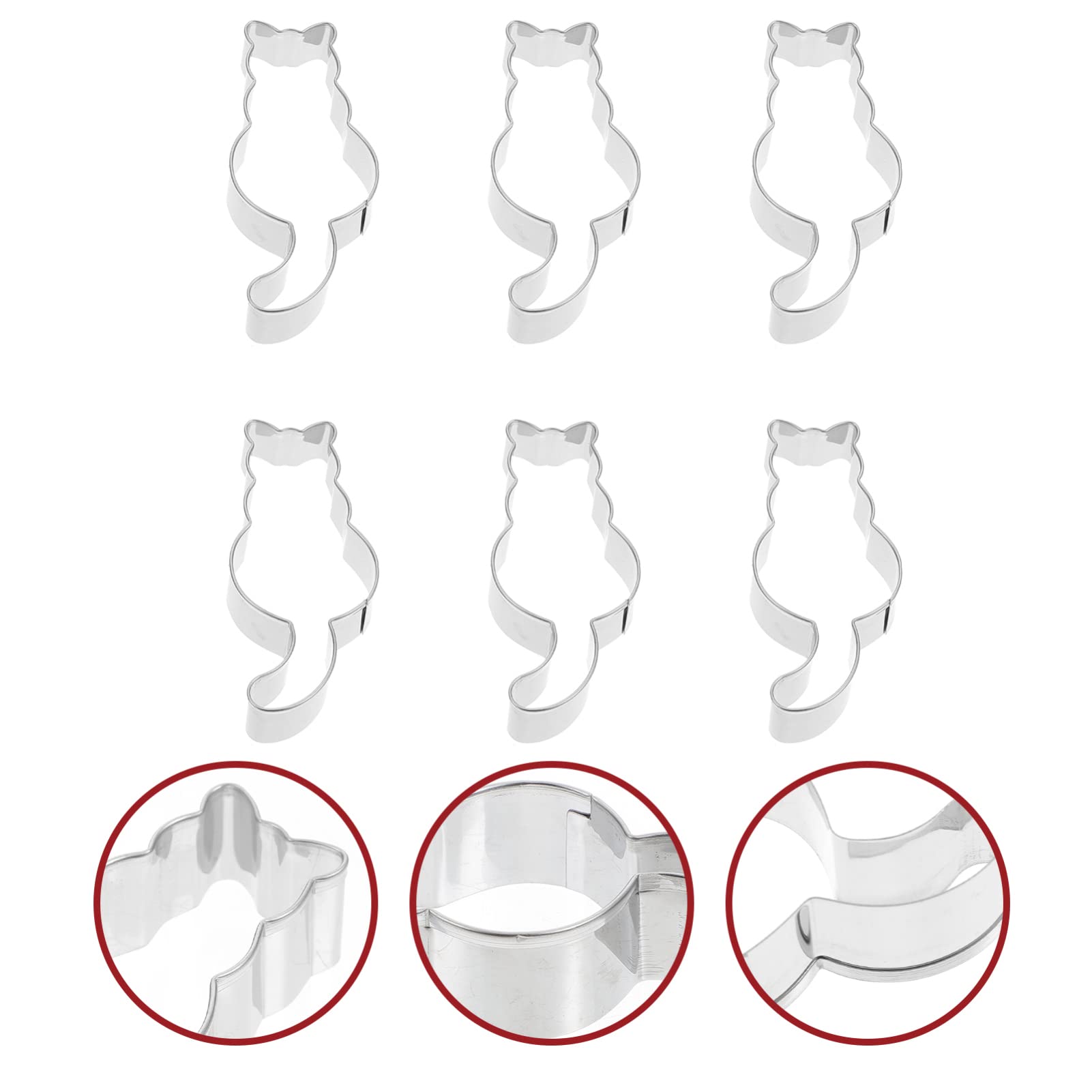 6-Piece Stainless Steel Biscuit & Cookie Molds Set - Korean Sugar Pie DIY Baking Tools, Decorative Pastry Cutters for Homemade Cookies, Pies & Desserts - Perfect for Holiday Baking, Party Treats & Gift Making