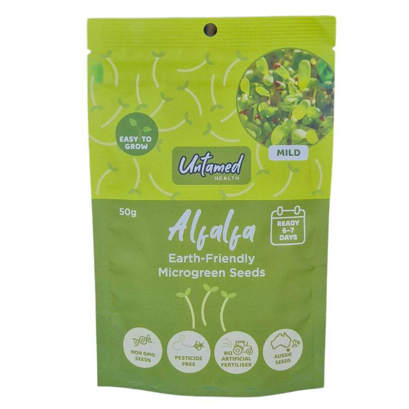 Organic Microgreen Seeds 50g - Non-GMO, Heirloom Variety for Home Gardening | Perfect for Salads, Smoothies & Healthy Eating