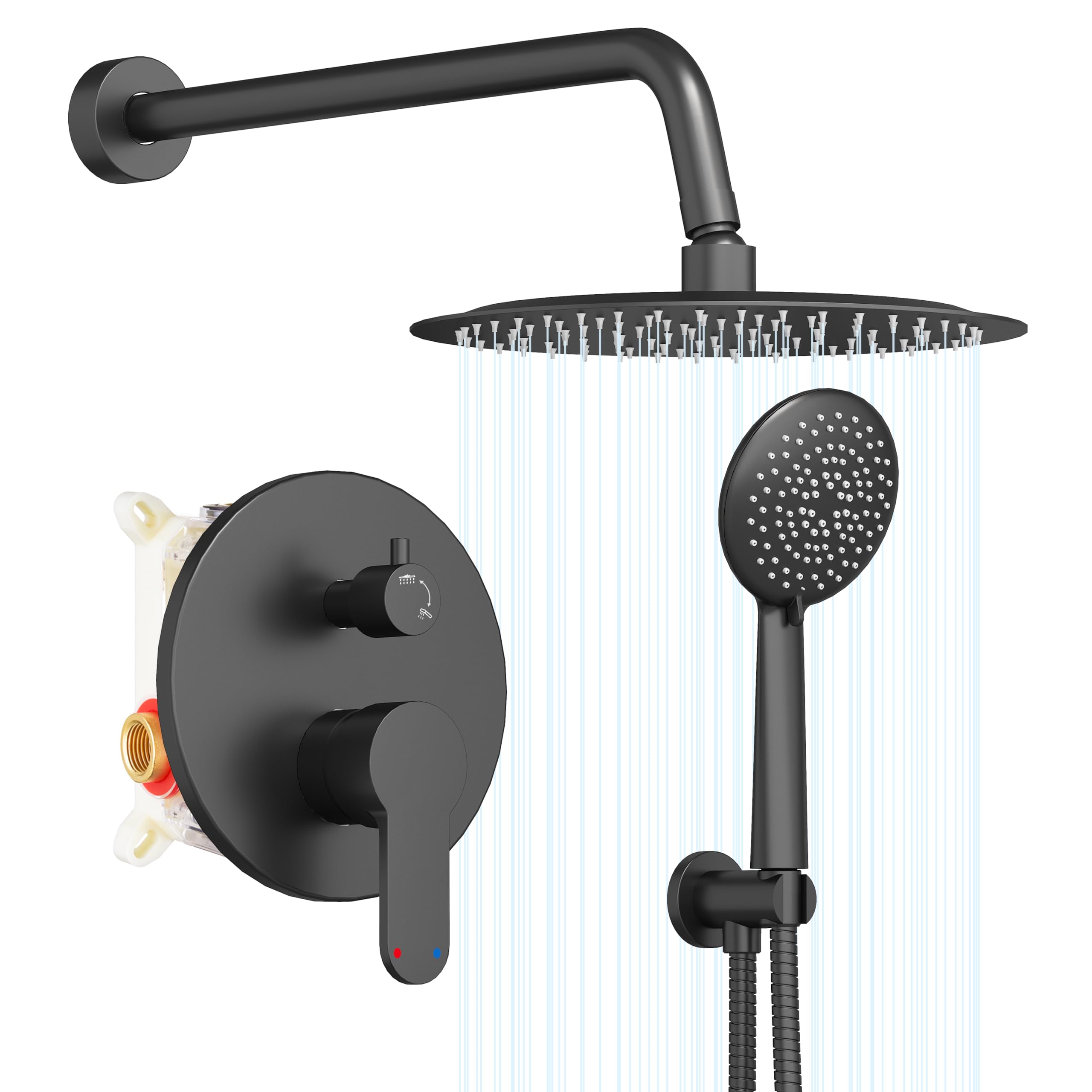 Gabrylly Matte Black Shower System - 10
