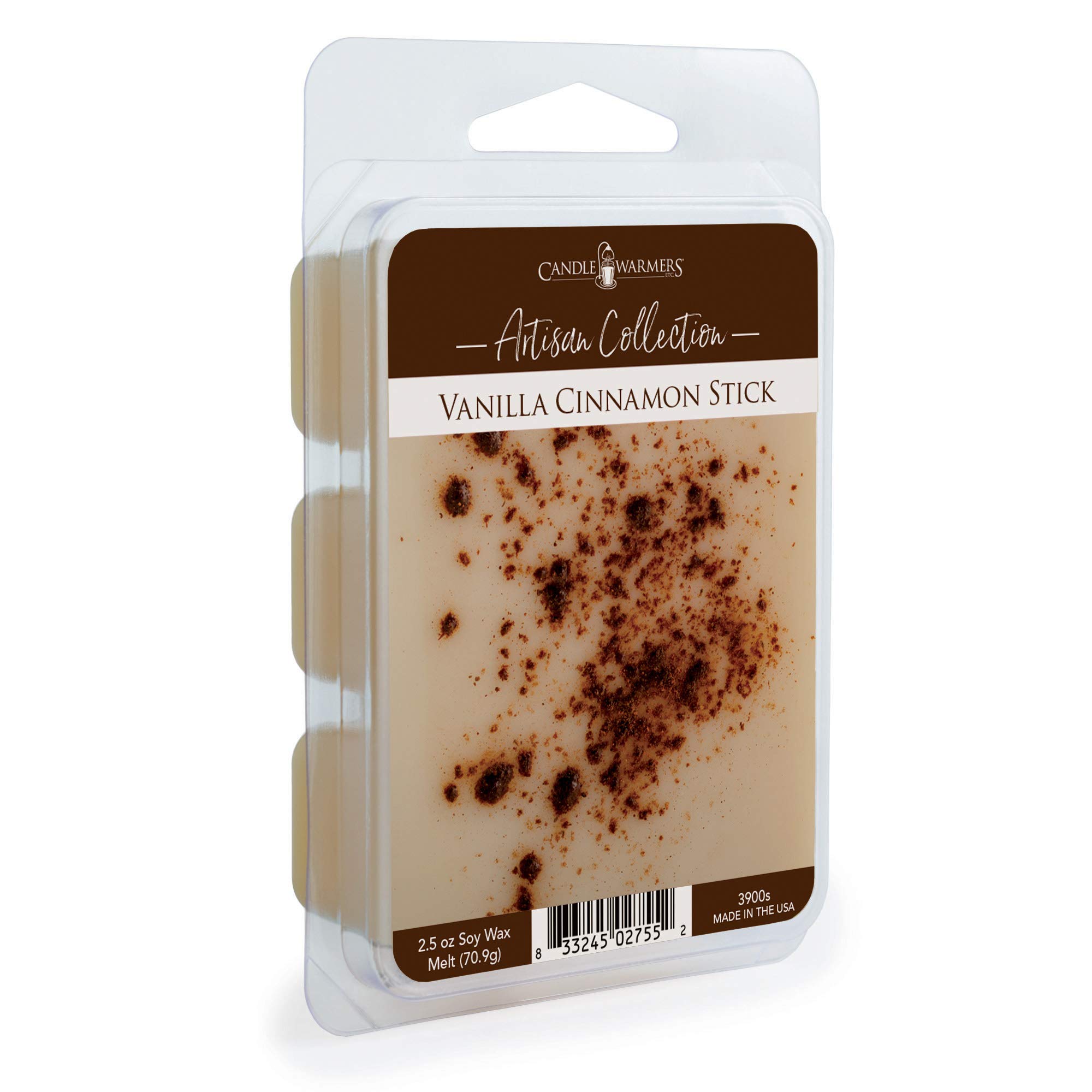 Premium 2.5 oz Vanilla Cinnamon Soy Wax Melts with Handcrafted Decor - 100% Natural Fragrance for Candle Warmers & Home Aromatherapy | Perfect for Living Rooms, Bedrooms, and Relaxation Spaces