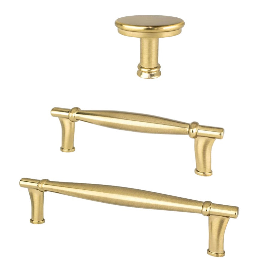 Champagne Bronze Amelia Drawer Pulls and Knobs - Elegant Cabinet Hardware for Kitchen, Bathroom & Furniture Upgrade