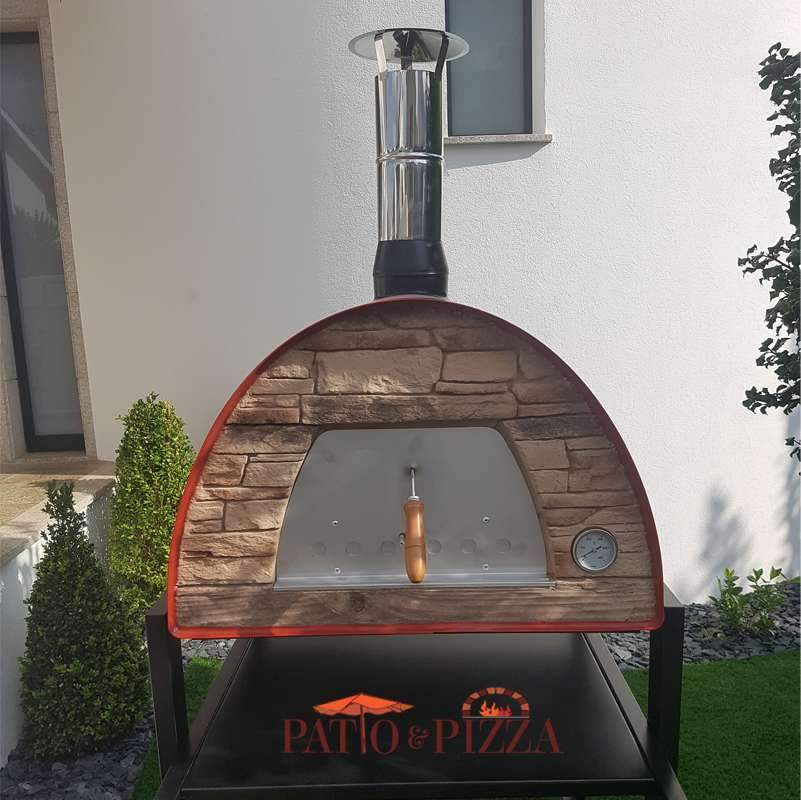 Maximus Arena Black Outdoor Wood Fired Pizza Oven - Portable Backyard Cooking for Pizza, Bread & Grilling - Perfect for Patio, Garden & Camping