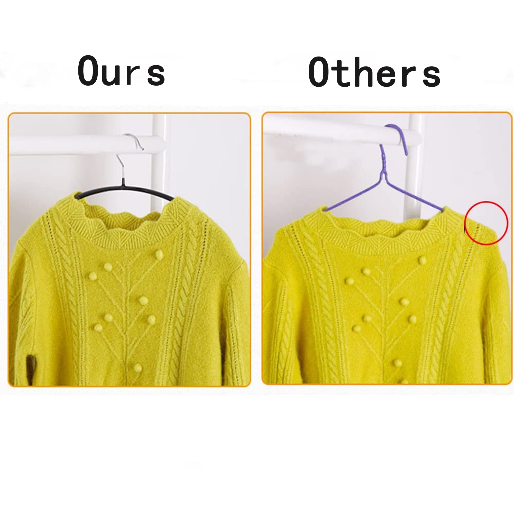 40 Pack Heavy Duty Non-Slip Slimline PVC Coated Metal Hangers with Gold Hooks - Space Saving Clothes Hangers for Suits, Jackets & T-Shirts (Black) - Perfect for Closet Organization & Retail Display