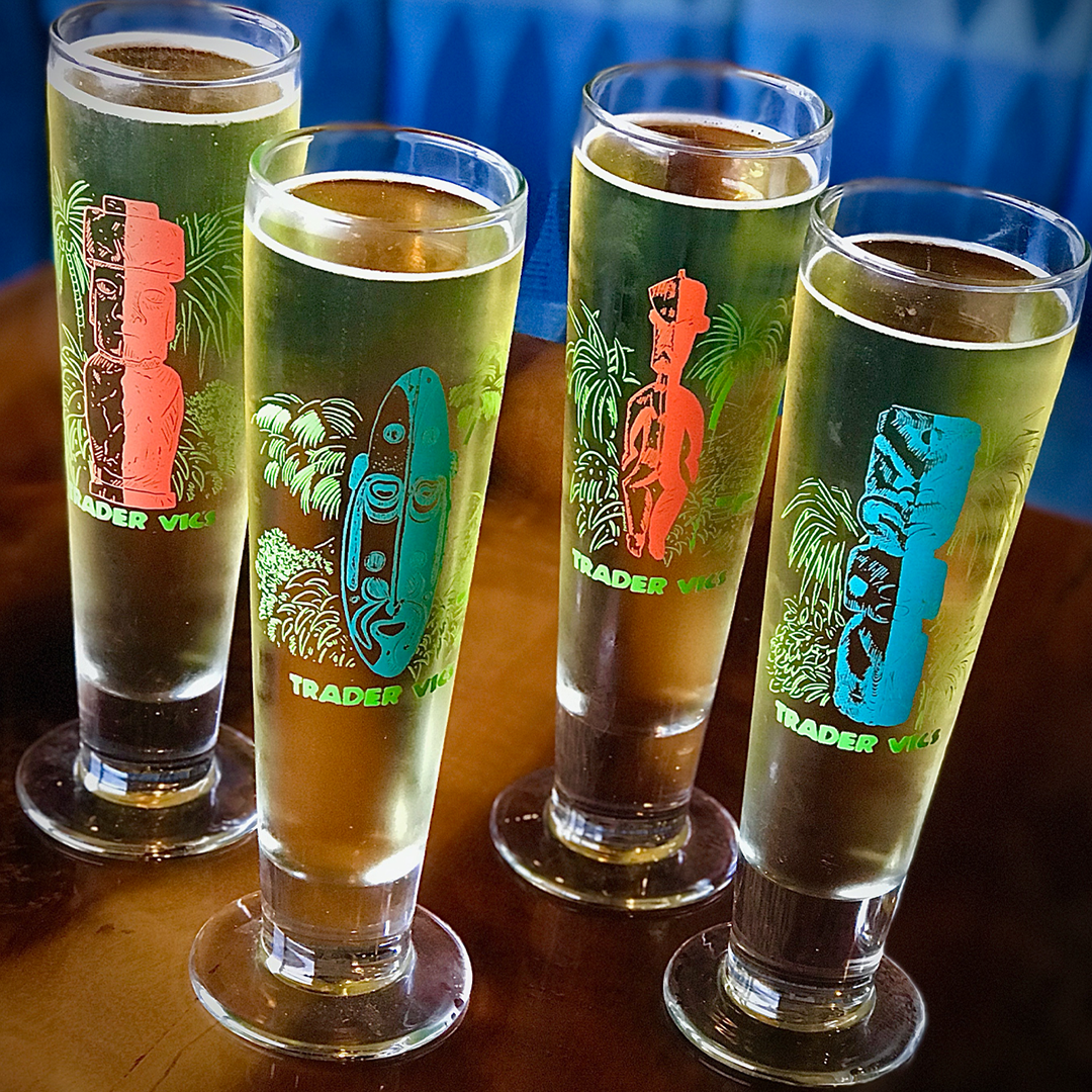 Premium Tiki Pilsner Beer Glass - 16 oz Tropical Themed Drinking Cup for Summer Parties, Beach Bars & Luau Events