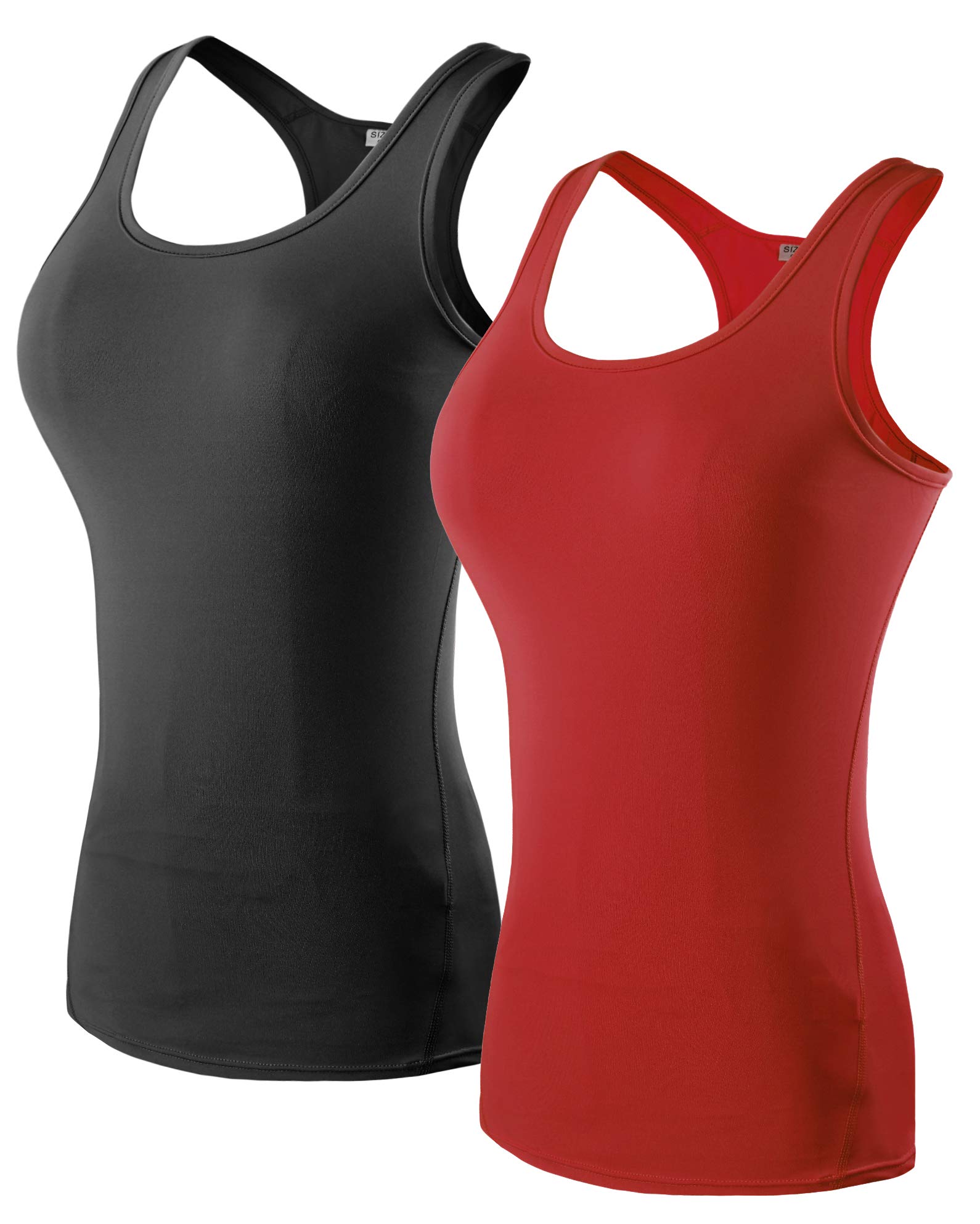 Women's Quick-Dry Compression Running Tank Top - Breathable Sleeveless Workout Shirt (2/3 Pack) | Gym, Yoga & Outdoor Sports Activewear