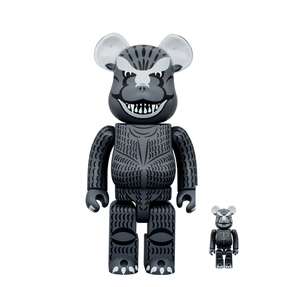 400% + 100% Bearbrick Godzilla (1954) Collectible Vinyl Figure - Limited Edition Japanese Monster Toy for Display & Gifts