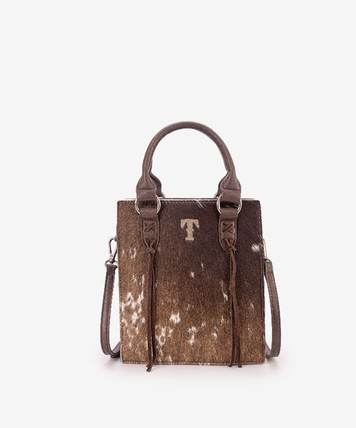 Trinity Ranch Genuine Hair-On Cowhide Leather Mini Crossbody Purse - Stylish & Durable for Everyday Use, Travel, and Casual Outings