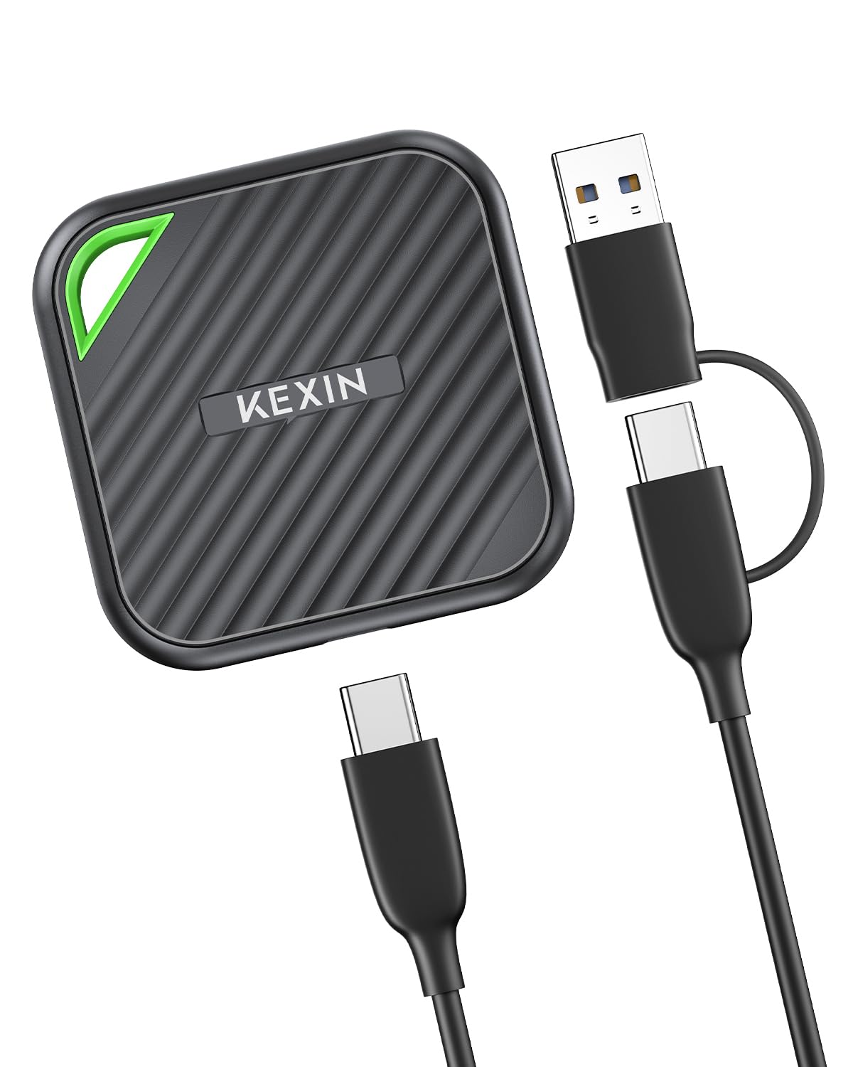KEXIN 512GB Portable External SSD - USB C 3.2 Gen 2x2 Solid State Drive with 2000MB/s Speed - Compatible with PC, Mac, Laptop, PS5, Xbox - Perfect for Gaming, Video Editing & Data Storage
