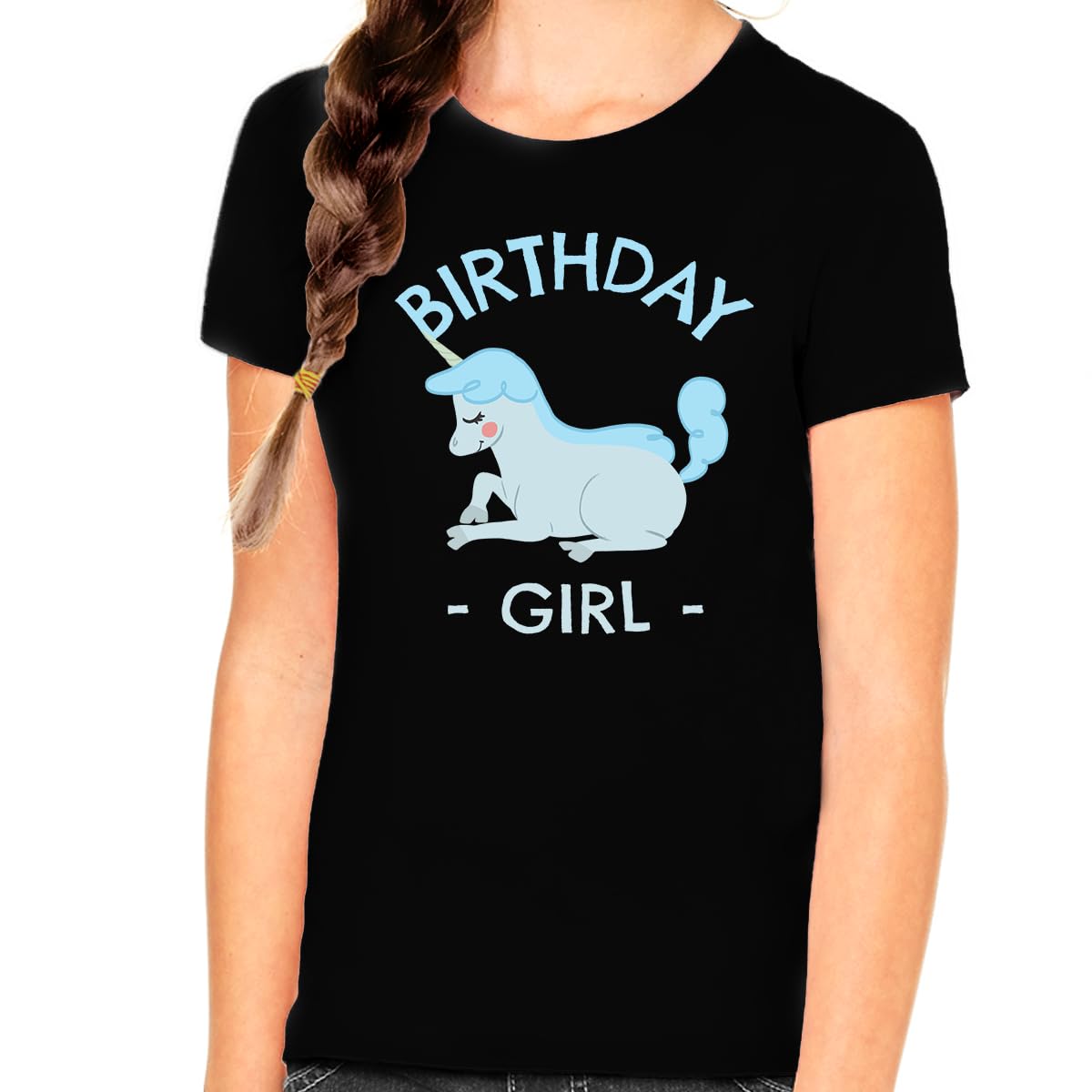 Birthday Shirt for Girls - Cute Baby Blue Unicorn Birthday Outfit | Perfect Birthday Gift for Girls | Birthday Party, Photo Shoot & Special Occasions