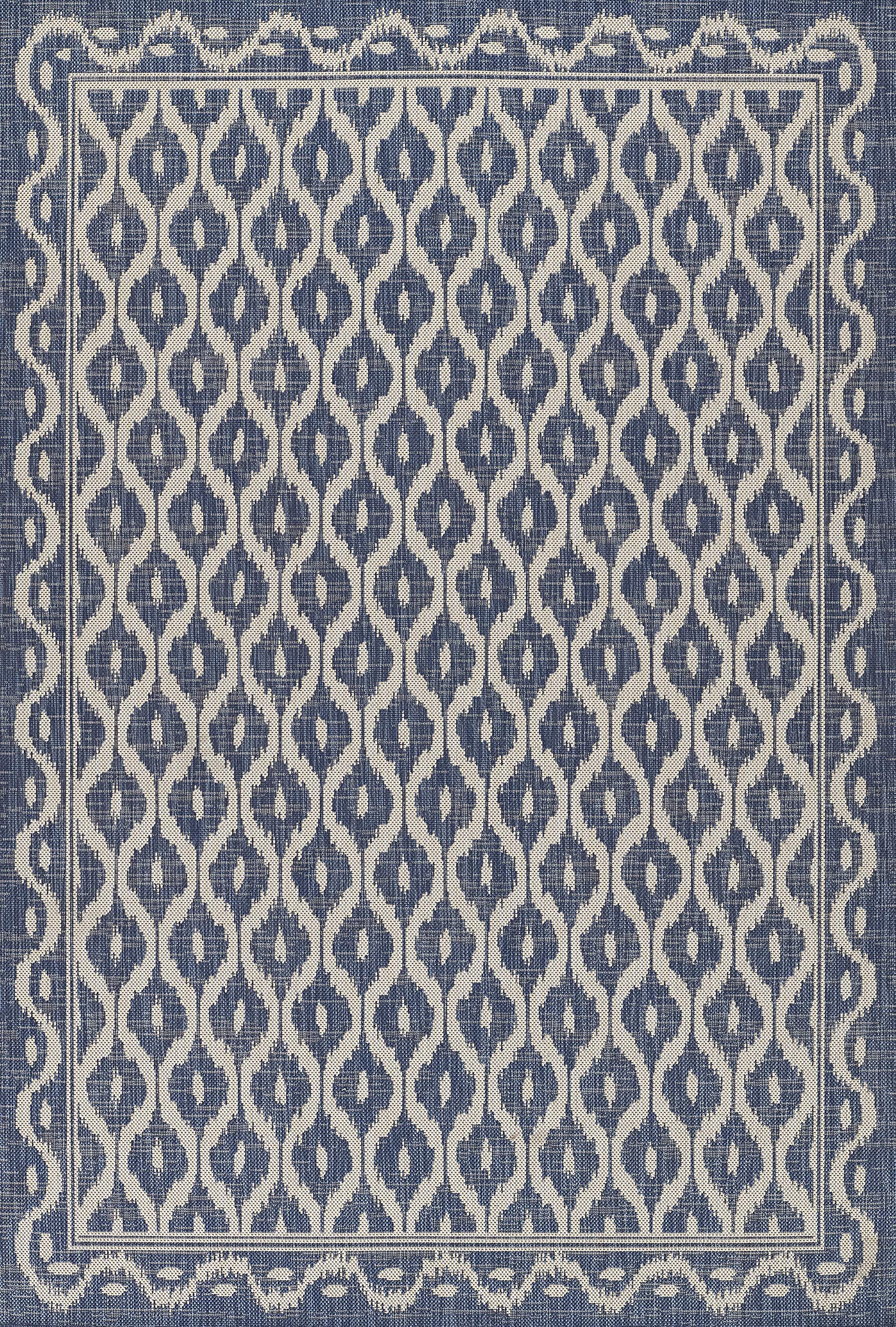 Nolita Rugs Valence Blue Indoor/Outdoor Area Rug 8' x 10' - Perfect for Patio, Deck, Living Room & Bedroom Decor