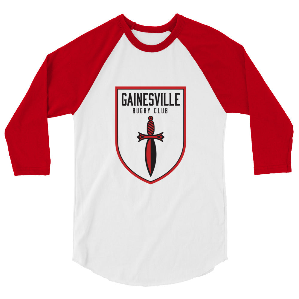 Gainesville Spartans RFC Raglan 3/4 Sleeve T-Shirt - Comfortable Rugby Fan Apparel for Game Day & Casual Wear