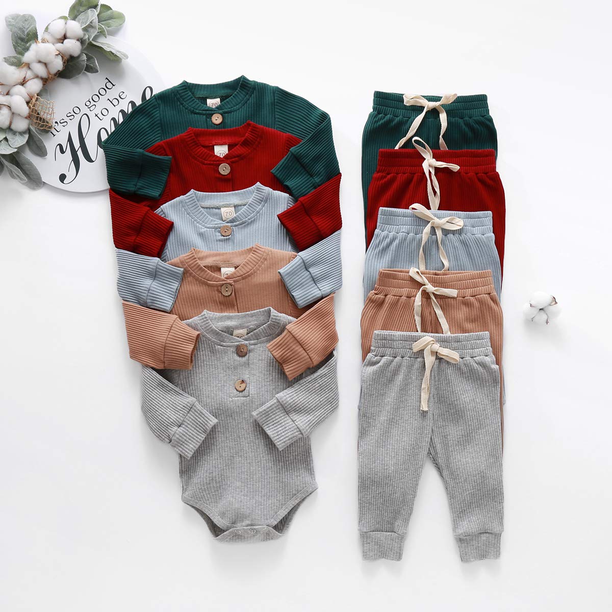 Organic Baby Pajama Set - Soft Long Sleeve Bodysuit & Pants for Boys & Girls | Cozy Toddler Sleepwear for Nursery & Bedtime