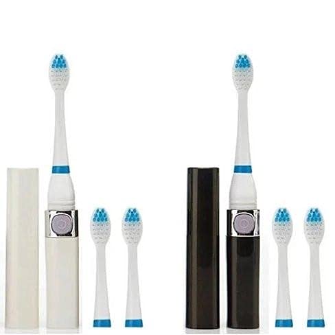 MySonic Electric Toothbrush Set of 2 - Rechargeable Waterproof Toothbrush with 4 Brush Heads for Home & Travel - Perfect for Family Use and On-the-Go Oral Care