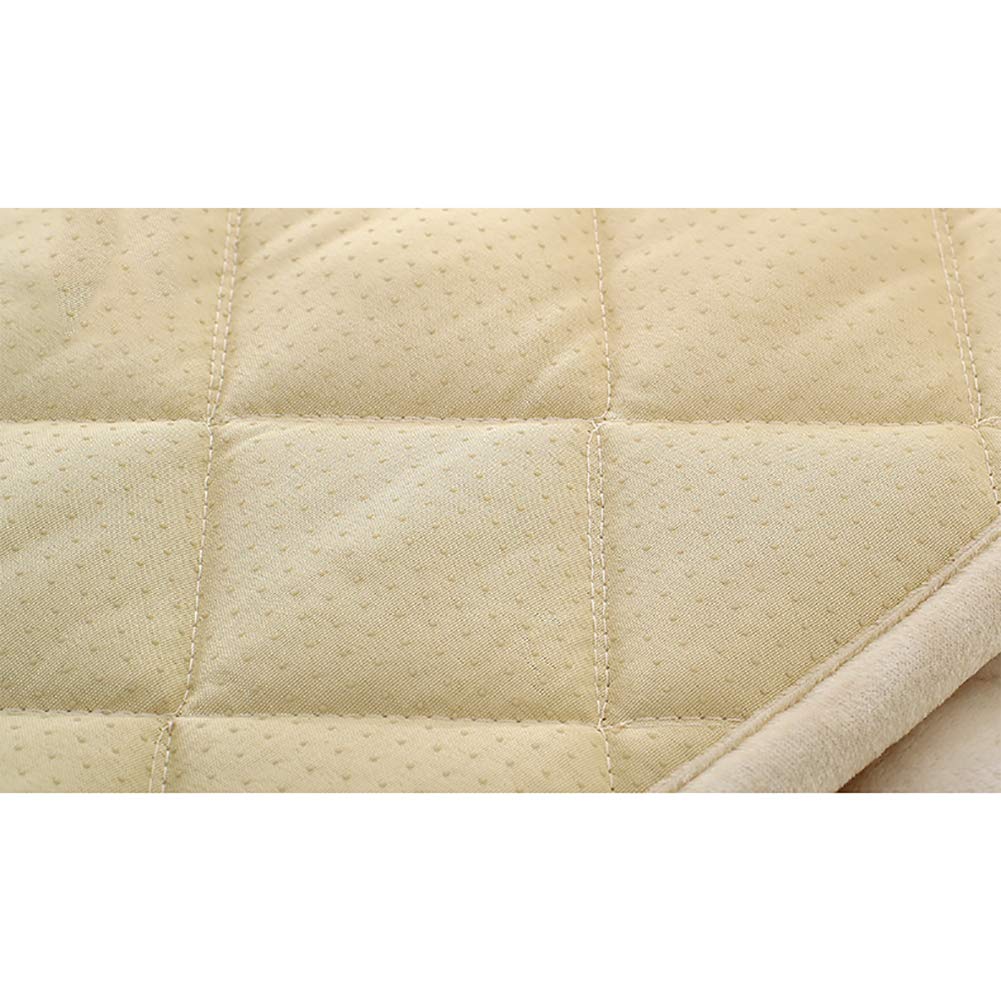 Non-Slip Bay Window Cushion - Plush Bench Seat Pad 80x200cm (31x79in) - Light Tan for Windowsill, Sofa, Tatami & Balcony - Year-Round Comfort & Style