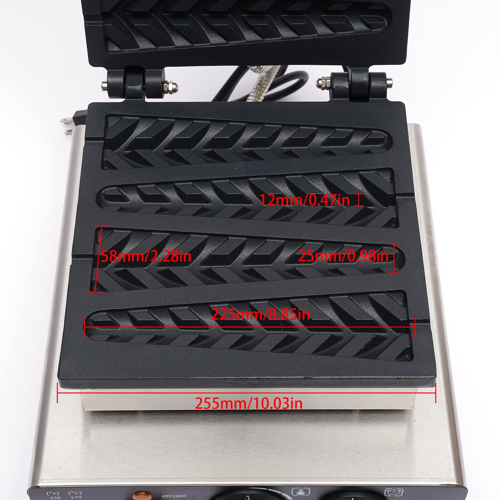 Commercial Waffle Maker Machine 110V - Electric Nonstick Belgian Waffle Iron for Bakery, Restaurant & Home Use - Perfect for Breakfast, Brunch & Dessert Making