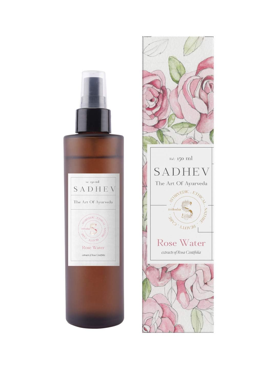 Sadheev - 100% Natural Rose Water Toner for Face | Hydrating & Soothing Skin Care | Perfect for Dry, Sensitive Skin & Daily Facial Mist