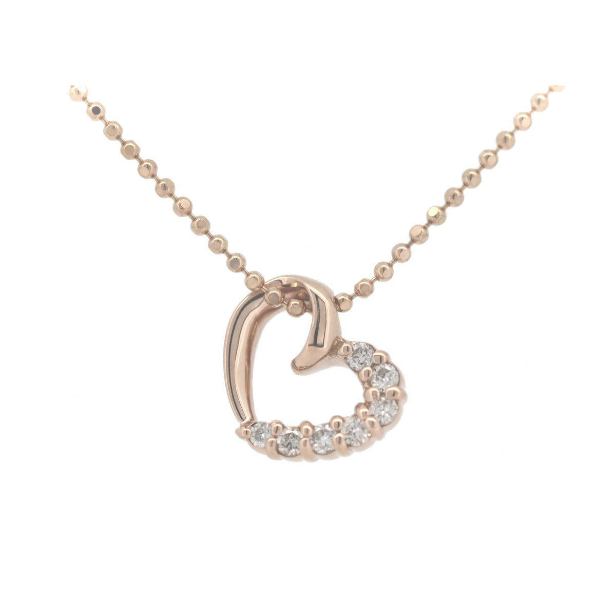 4℃ Heart Motif 18K White Gold Diamond Pendant Necklace for Women - Perfect Gift for Anniversary, Valentine's Day & Special Occasions