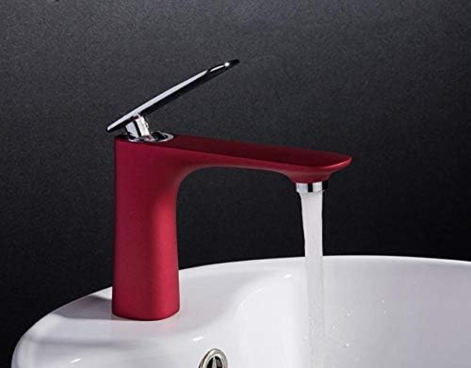 CRJUS Solid Red Brass Single Handle Kitchen Sink Faucet - Hot and Cold Water Mixer Tap for Bathroom & Basin - Durable Brass Construction for Modern Home Use