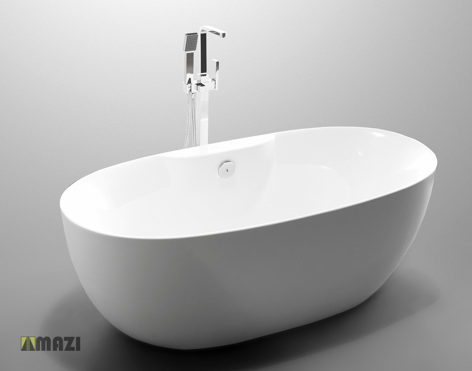 Freestanding Acrylic Soaking Bathtub 6833B - Deep Relaxation for Spa-Like Experience at Home