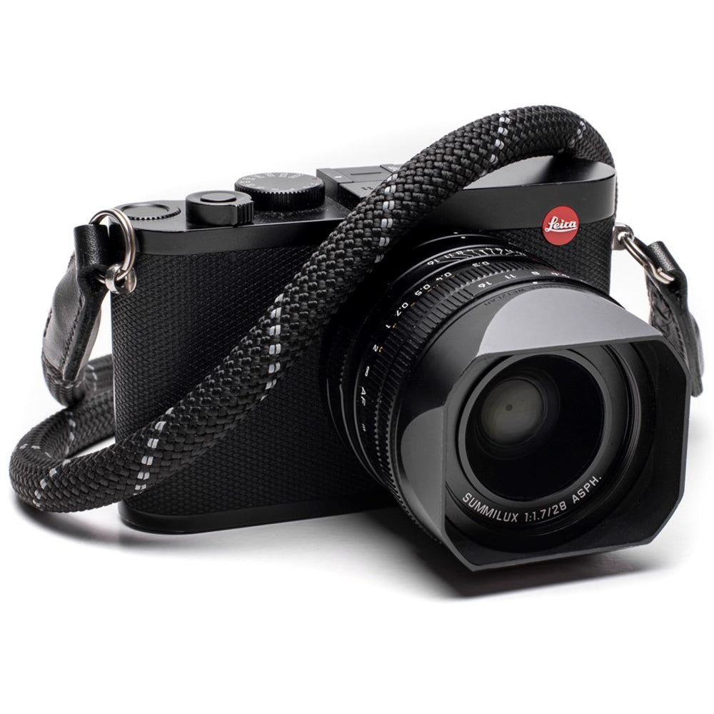 Leica Rope Strap - Black Reflective Camera Neck Strap (100cm) with Key Ring Style - Perfect for DSLR, Mirrorless Cameras & Outdoor Photography Accessories