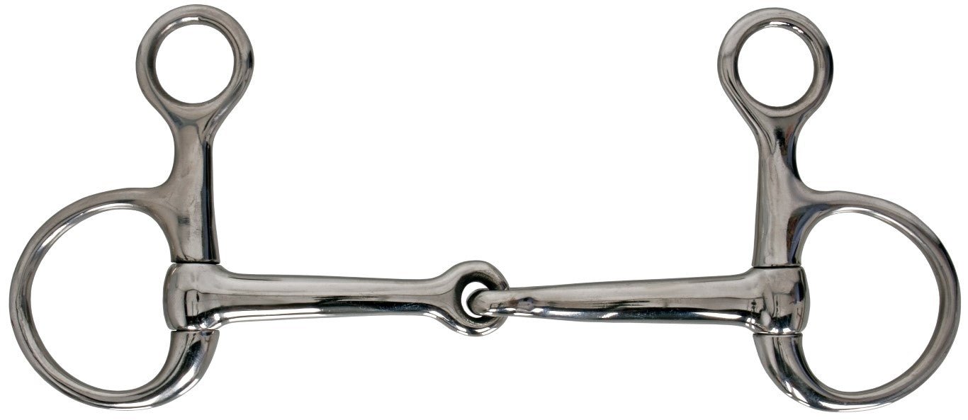 Blue Tag Stainless Steel Baucher Half Cheek Snaffle Bit - Perfect for English Riding, Dressage & Horse Training