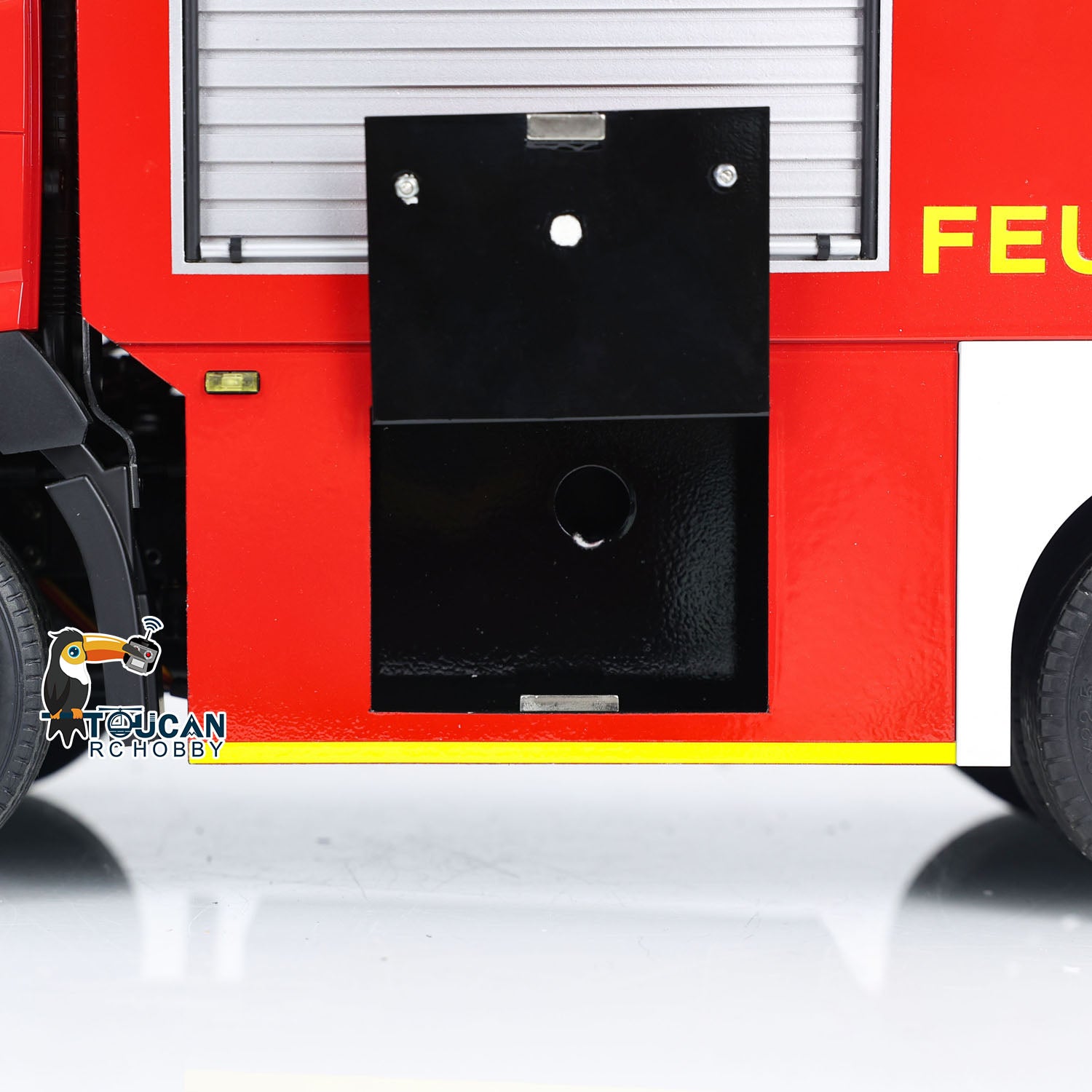 1/14 Scale 4x2 RC Fire Truck with 2-Speed Transmission - Pre-Assembled & Painted - FlySky ST8 Remote Control - Perfect for Firefighting Simulation & RC Car Enthusiasts