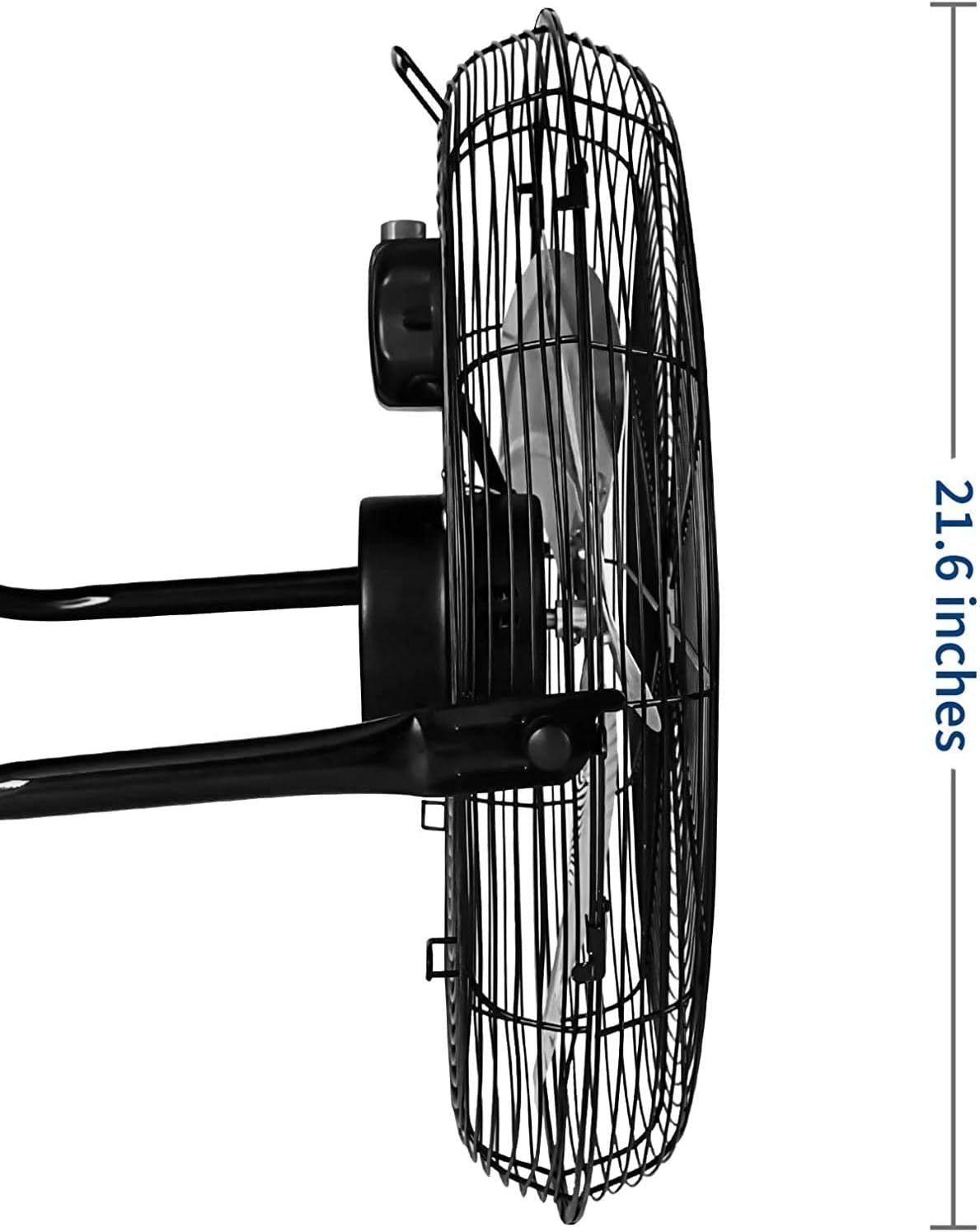 20 Inch 3 Speed High Velocity Heavy Duty Metal Industrial Floor Fan - 4650 CFM Powerful Airflow, Oscillating & Quiet Operation - Ideal for Home, Office, Warehouse, Greenhouse, Garage, and Patio Use - Indoor/Outdoor Commercial Grade Cooling Fan (Black)