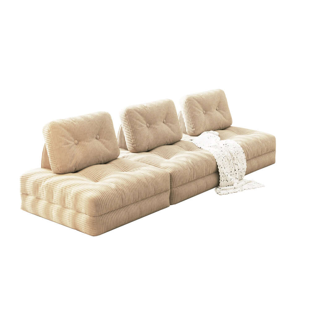 Convertible Floor Couch - Modular Sofa for Living Room, Bedroom or Lounge - Space-Saving Furniture for Small Apartments and Relaxation Areas