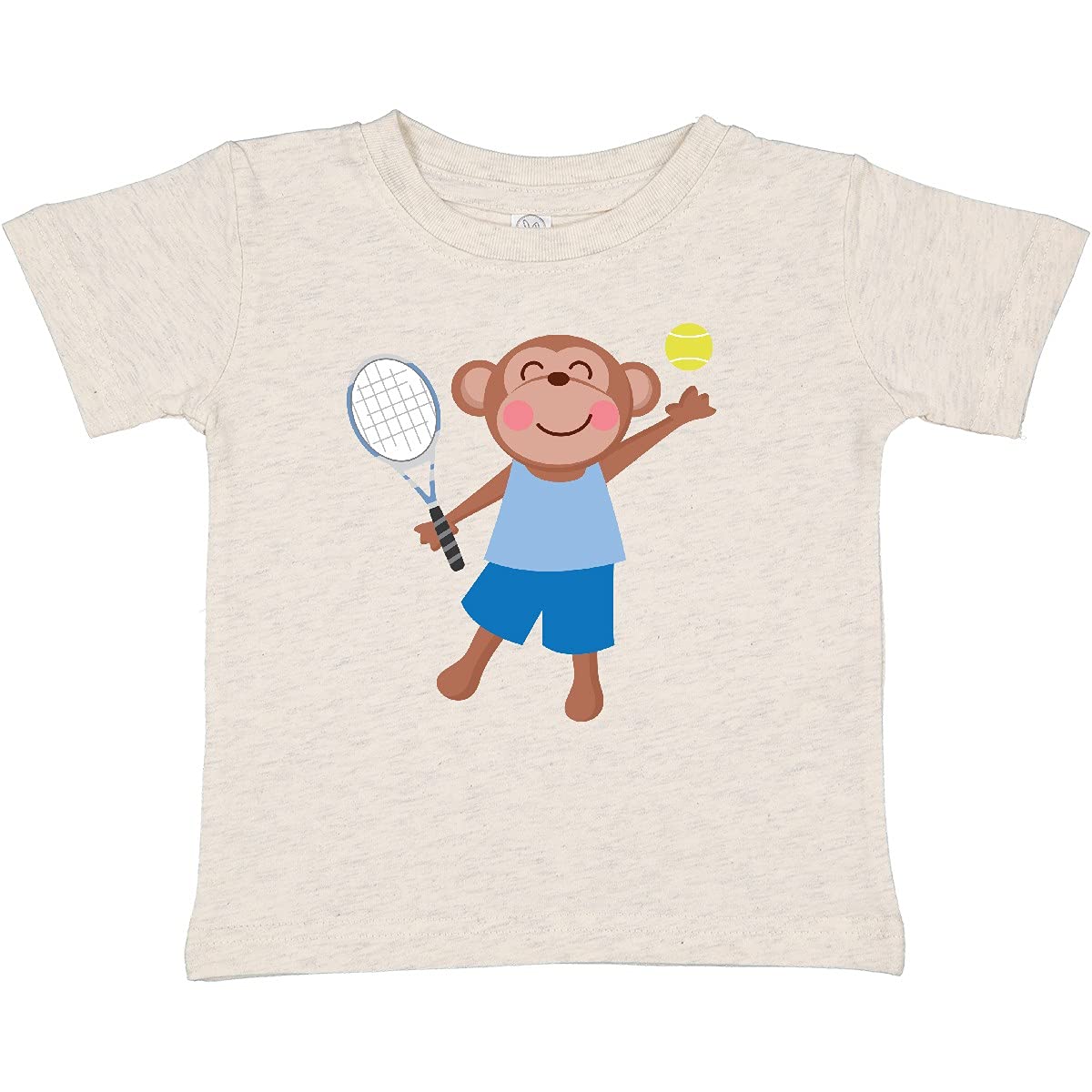 Inktastic Tennis Monkey Kids Baby T-Shirt - Cute Animal Graphic Tee for Toddlers & Infants - Perfect for Playdates, Sports Events & Casual Wear