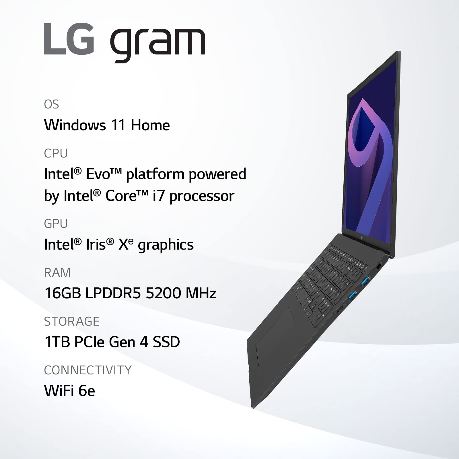 LG Gram 16Z90Q Ultra Lightweight Laptop - 16