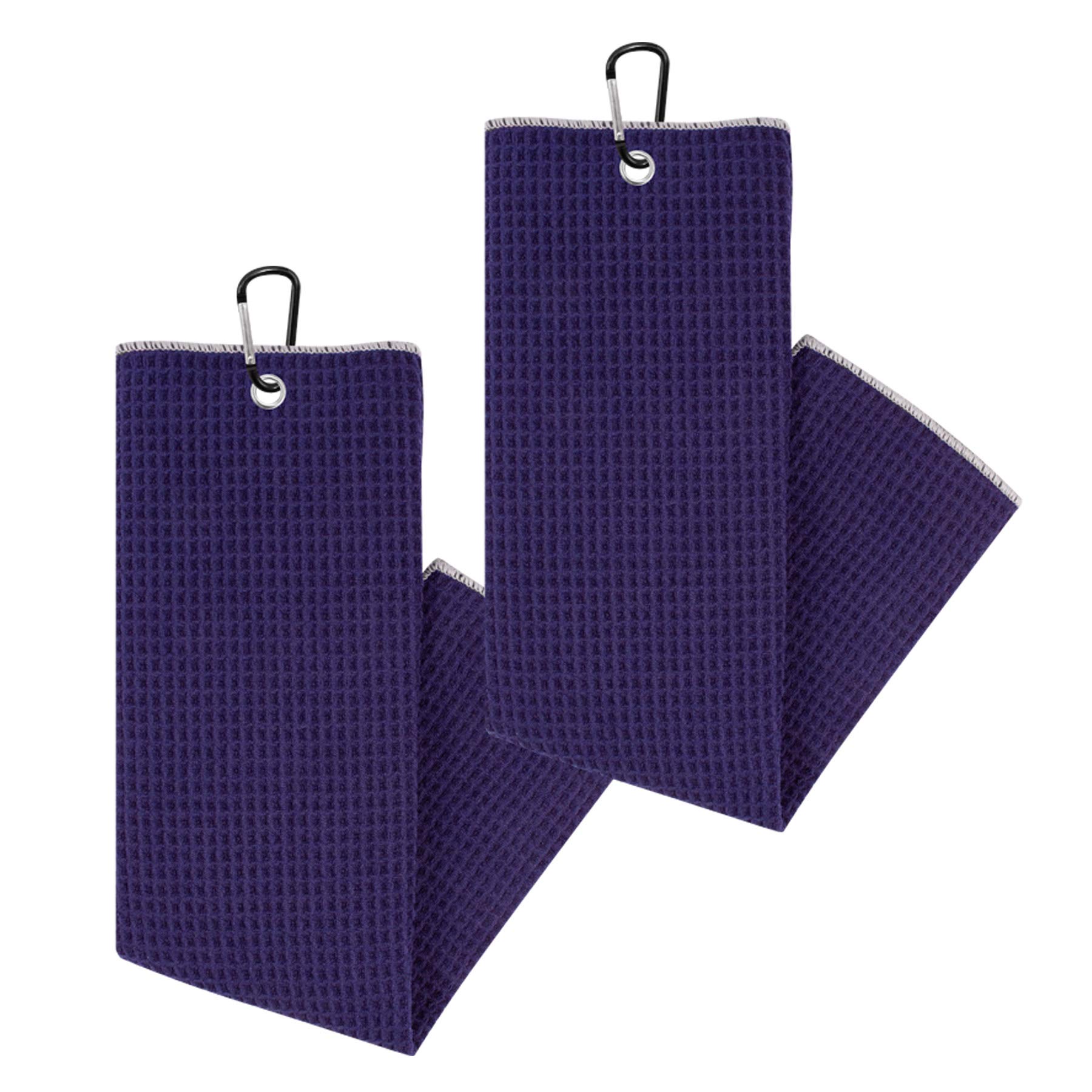 Premium Microfiber Waffle Golf Towels - 2 Pack (16