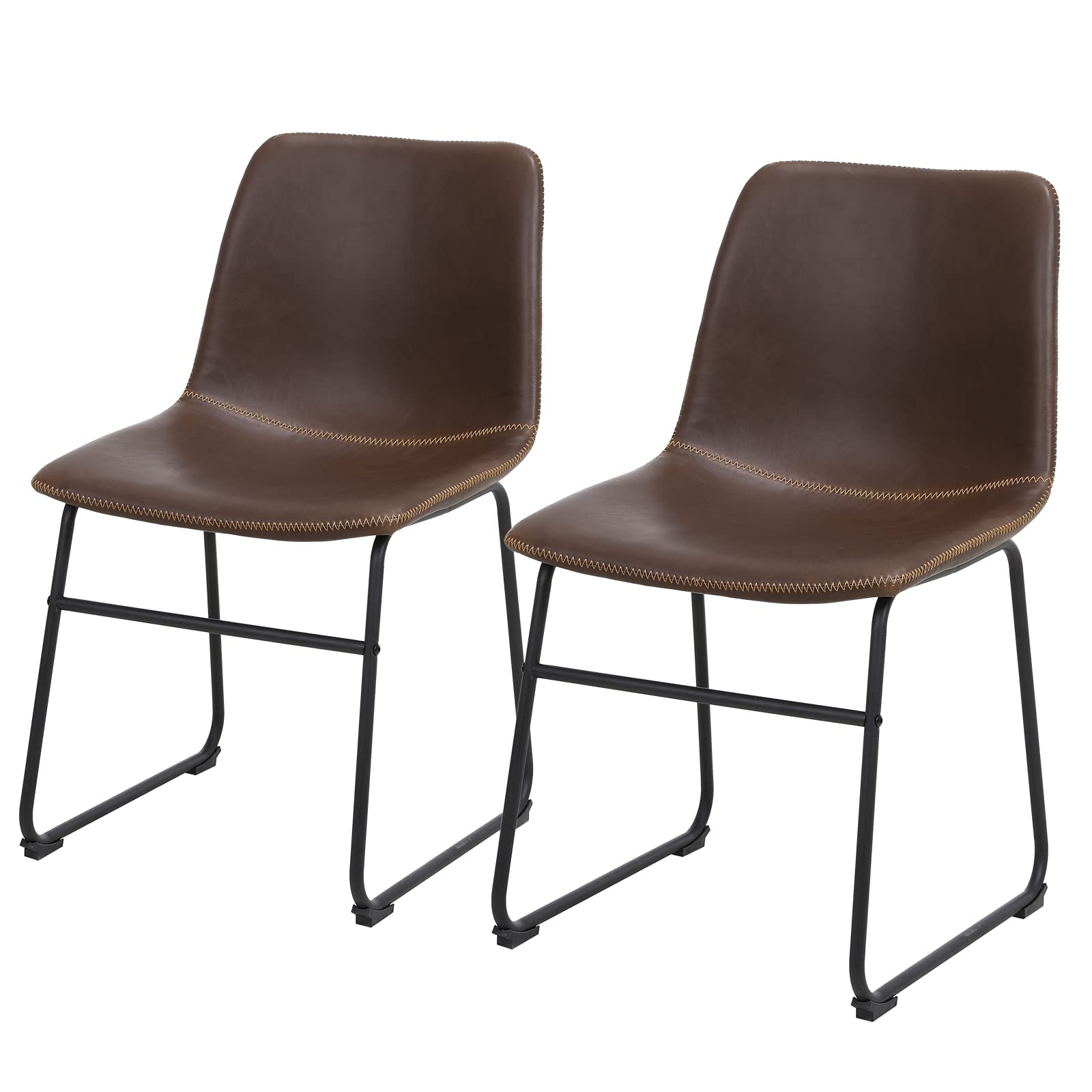 Modern 2-Piece Wrought Iron Bar Stool Set - 18.9