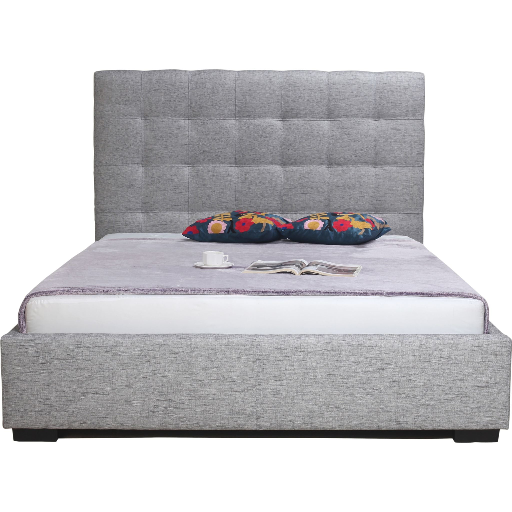 Belle Storage Bed with Underbed Drawers - Queen Size Platform Bed Frame with Ample Storage Space - Perfect for Small Bedrooms, Dorms & Apartments
