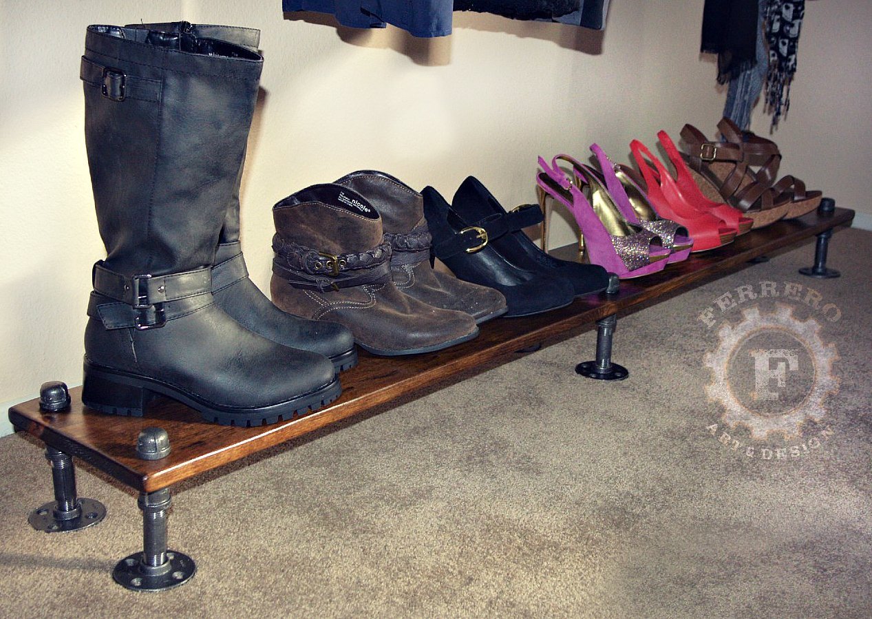 Industrial Pipe Shoe Rack - 64