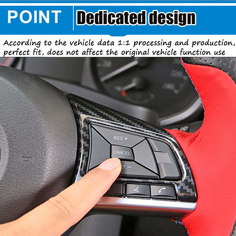 ABS Steering Wheel Cover 3Pcs Set - Carbon Fiber Style for Nissan Rogue/Altima (2018-2020) - Interior Upgrade