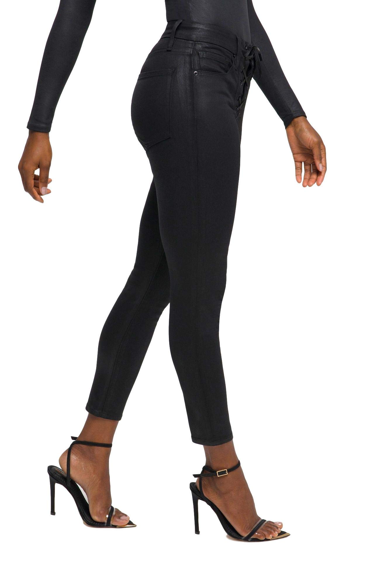 Good American Women's Plus Size Gap-Proof High Rise Skinny Jeans - Black Size 12 | Stretch Denim Pants for Curvy Figures, Comfortable Everyday Wear & Night Out Outfits