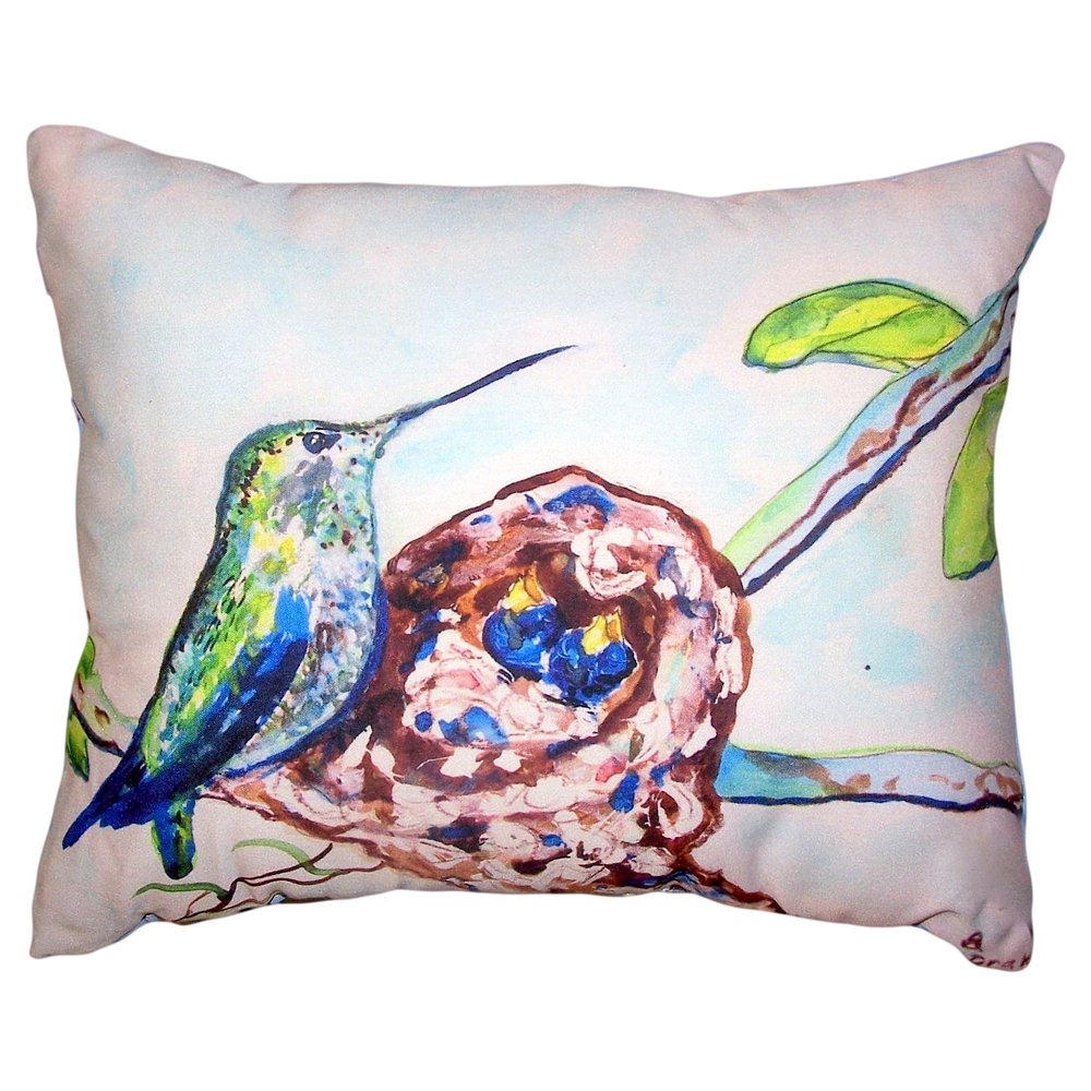Betsy Drake KS640 Decorative Throw Pillow 11x14 Inches - Multi-Color Accent Cushion for Sofa, Bed, or Living Room Decor