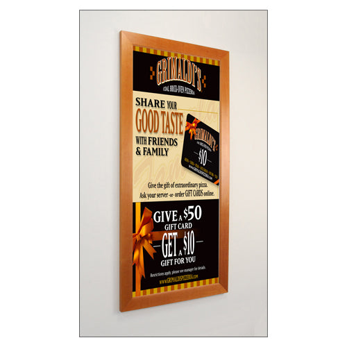 14 x 22 Inch Wooden Picture Frame - Natural Wood Poster Display Frame for Wall Art, Photos, and Posters - Perfect for Home Decor, Office, and Gallery Displays
