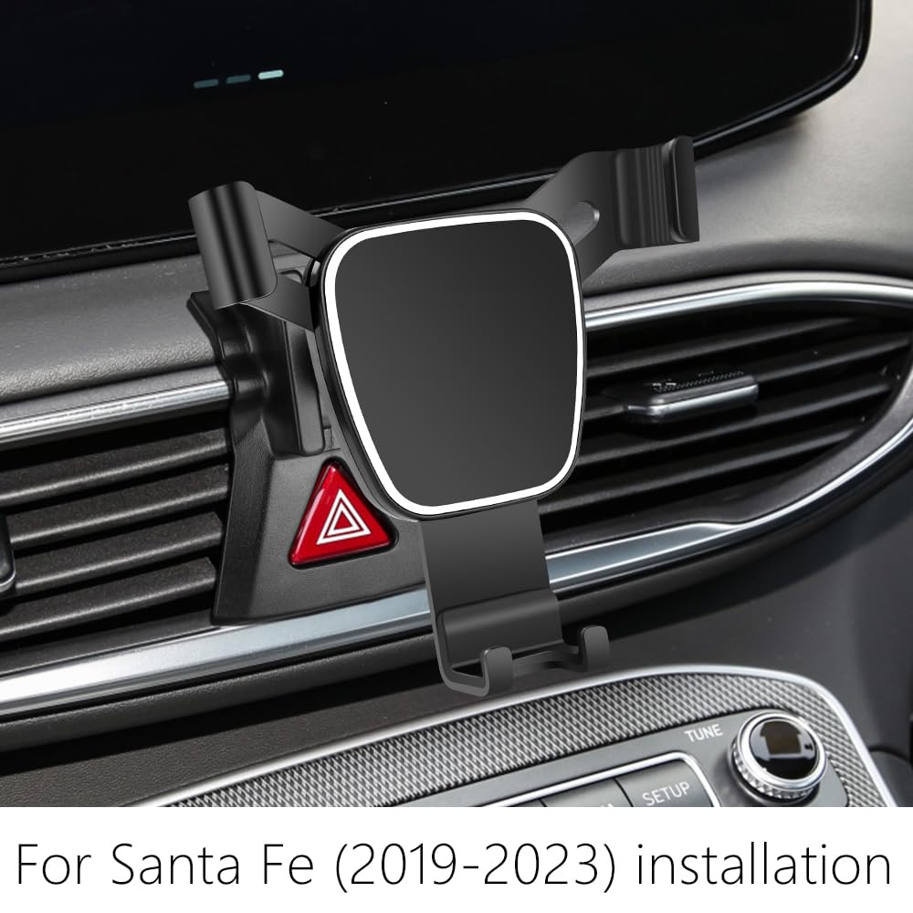 Car Phone Holder for Hyundai Santa Fe 2019-2023 | Universal Air Vent & Dashboard Mount | Hands-Free Navigation Bracket | Perfect for Commuting, Road Trips & GPS Navigation