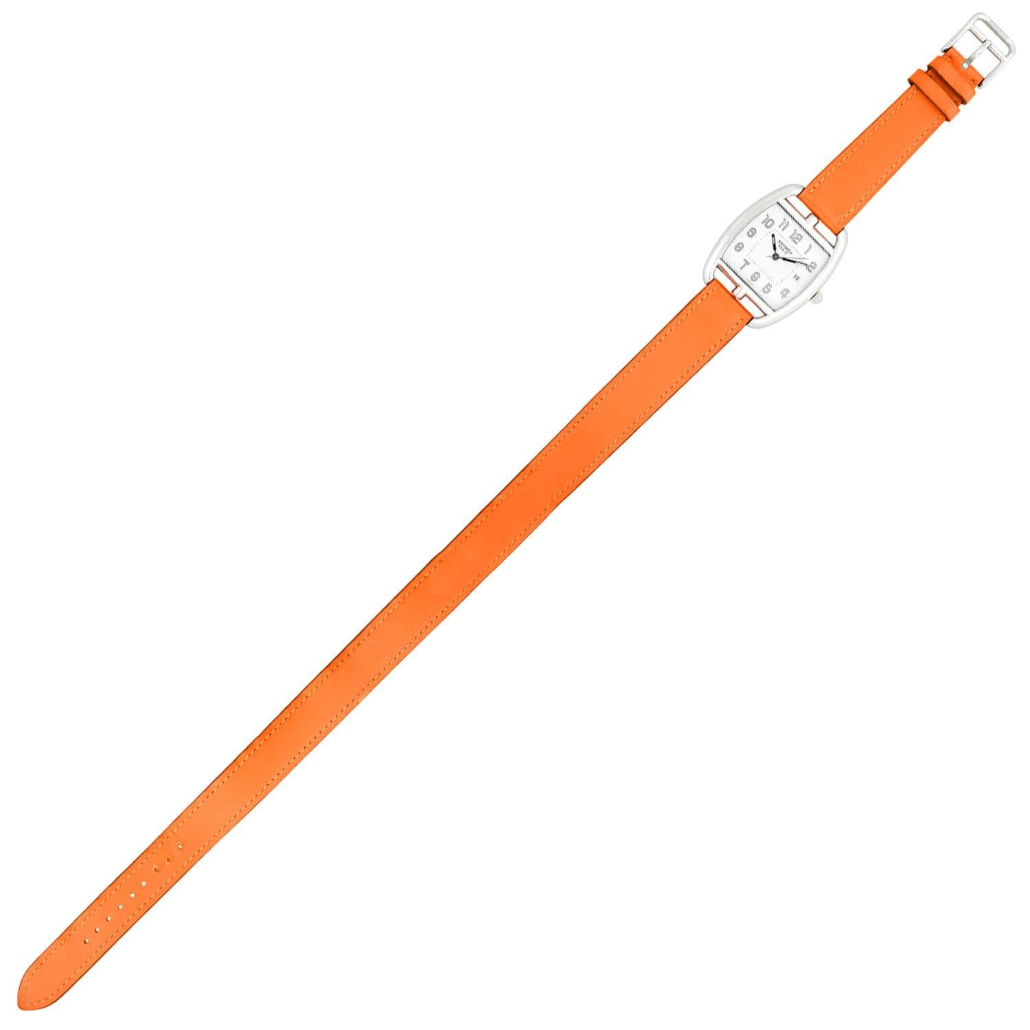 Hermes Cape Cod Tonneau Wrap Around Watch for Women - Luxury Leather Strap Dress Watch - Perfect for Business, Parties & Special Occasions