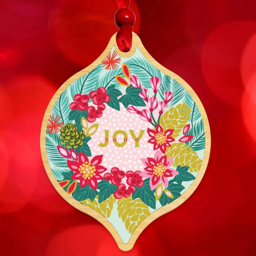 Christmas Joy Bauble - Festive Holiday Ornament for Tree Decorations, Gift Giving & Seasonal Home Decor